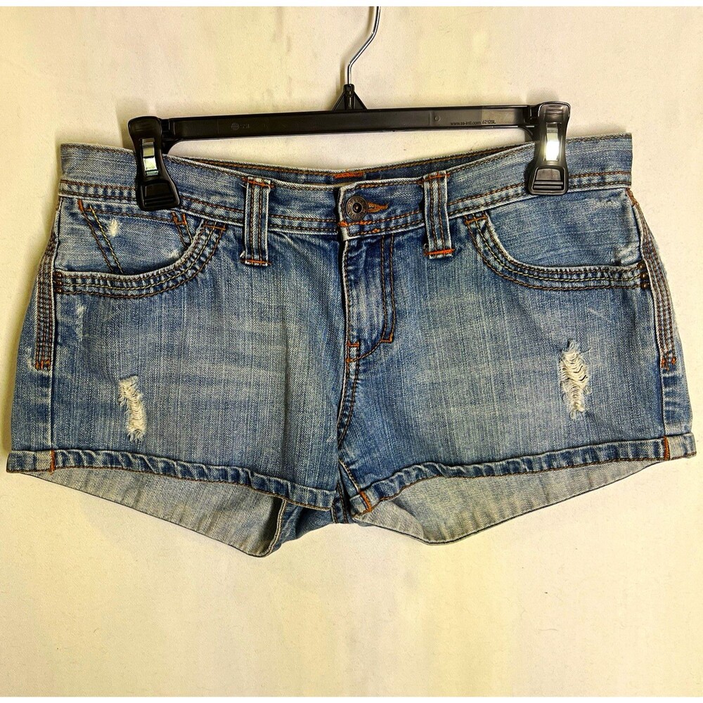 Lucky Brand Women’s Shorts Blue Denim Light Wash Low Rise 2.5" Size 27
